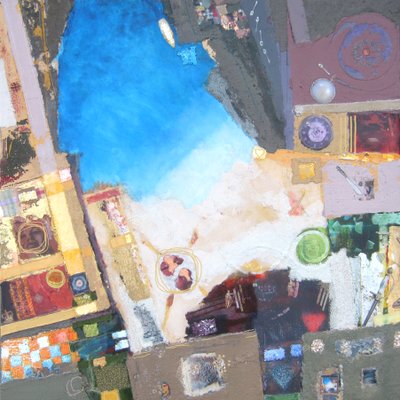 コニーアイランド、2014（キャンバス上のミクストメディア） 作： Martin Decent